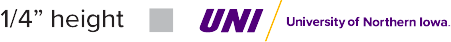 UNI secondary logo minimum size