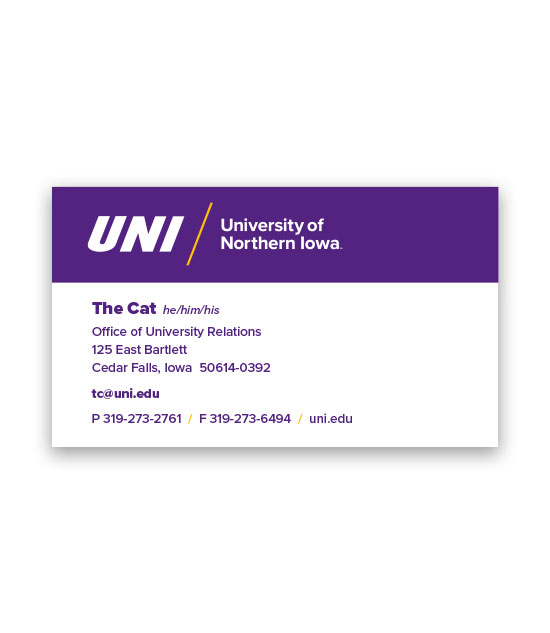 UNI business card