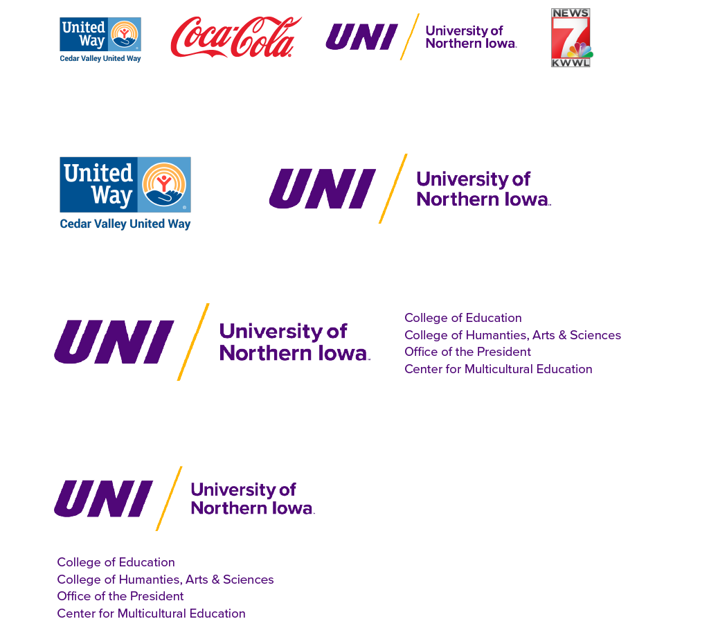 UNI co-branded logo examples