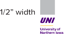 University of Northern Iowa secondary logo vertical minumum